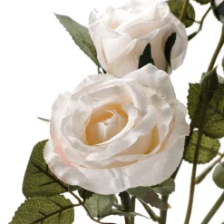 Rama De Rosa Artificial, 73 Cm, Blanco Cremoso