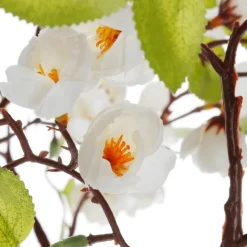 Árbol Artificial En Flor De Cerezo Blanco Con Soporte 120 Cm