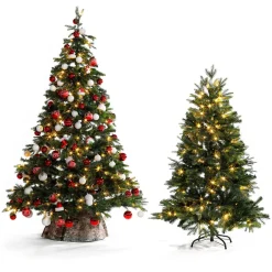 Árbol De Navidad Artificial Abeto Noble Con LED 210 Cm