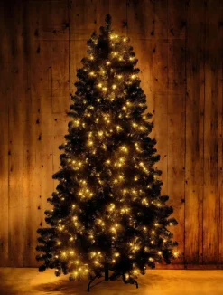 Árbol De Navidad Artificial Abeto Plateado Con LED 210 Cm