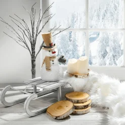 Árbol Decorativo Nevado Altura 70 Cm