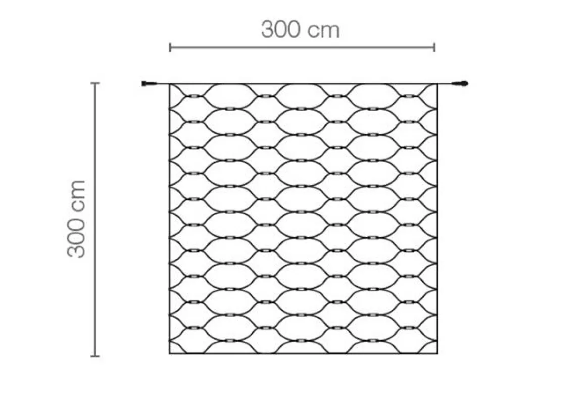 Red De Luces LED Para Uso Profesional Sistema IP20, 500 LED, 200 X 200 Cm, Sin Cable