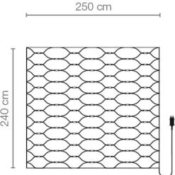 Red De Luz LED Para Exterior, 240 Cm, Verde