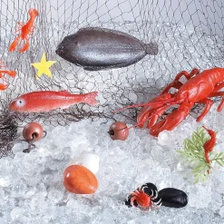 Red De Pesca Marítima Con Animales Marinos