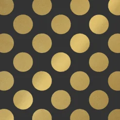 Rollo De Papel De Envolver Ecológico Con Puntos Dorados 50 Cm X 50 M