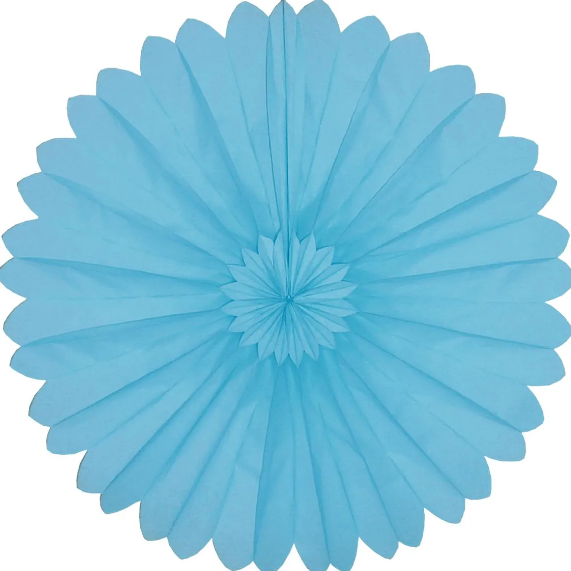 Rosetón De Papel Ignífugo 100 Cm Azul Claro