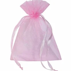 Saquitos De Organza 18 Cm, 50 Piezas, Rosado