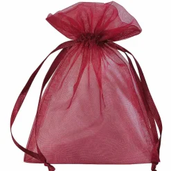 Saquitos De Organza 18 Cm, 50 Piezas, Burdeos
