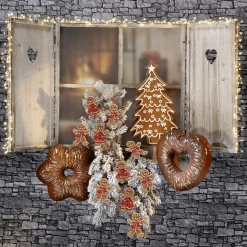 Set De 2 Colgadores De Pan De Jengibre De 9 Cm
