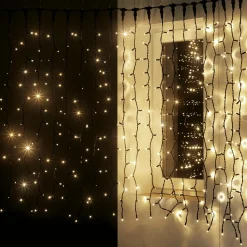 Sistema De Cortina De Luz LED Profesional IP67 150 Cm Negro