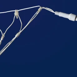 Sistema De Red De Luces Para Exteriores, Luz LED Blanca, Cable Blanco, 250 X 120 Cm