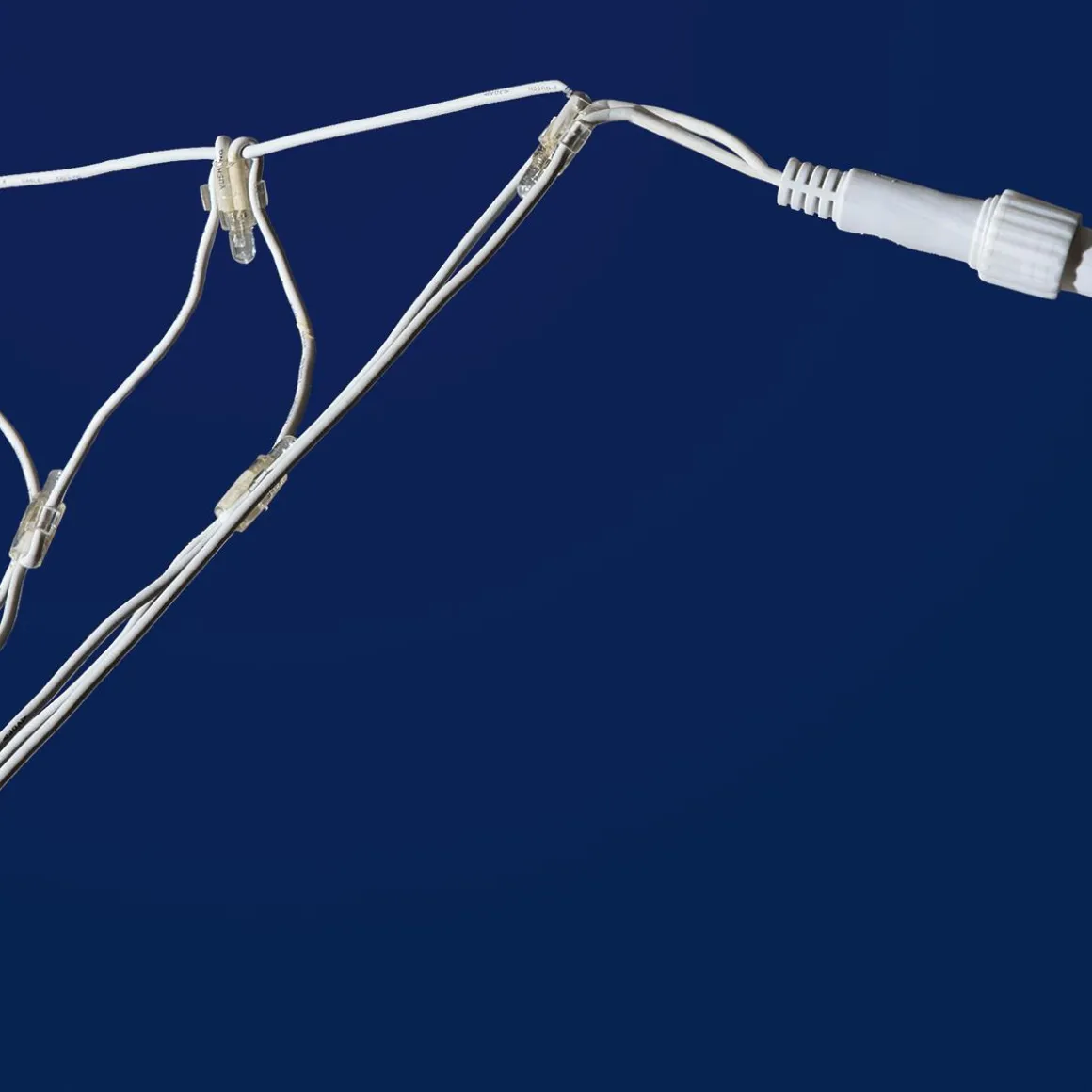 Sistema De Red De Luces Para Exteriores, Luz LED Blanca, Cable Blanco, 250 X 120 Cm