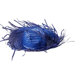 Sombrero De Paja Decorativo, Azul, Ø 40 Cm