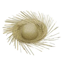 Sombrero De Paja Marrón Natural, 40 Cm Ø