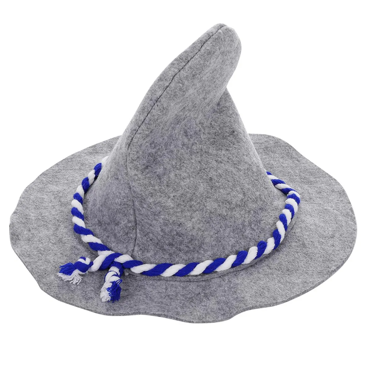 Sombrero Seppel De Fieltro Oktoberfest 44 X 34 Cm Gris Con Cordón
