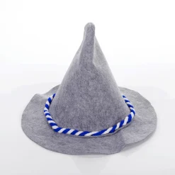 Sombrero Seppel De Fieltro Oktoberfest 44 X 34 Cm Gris Con Cordón