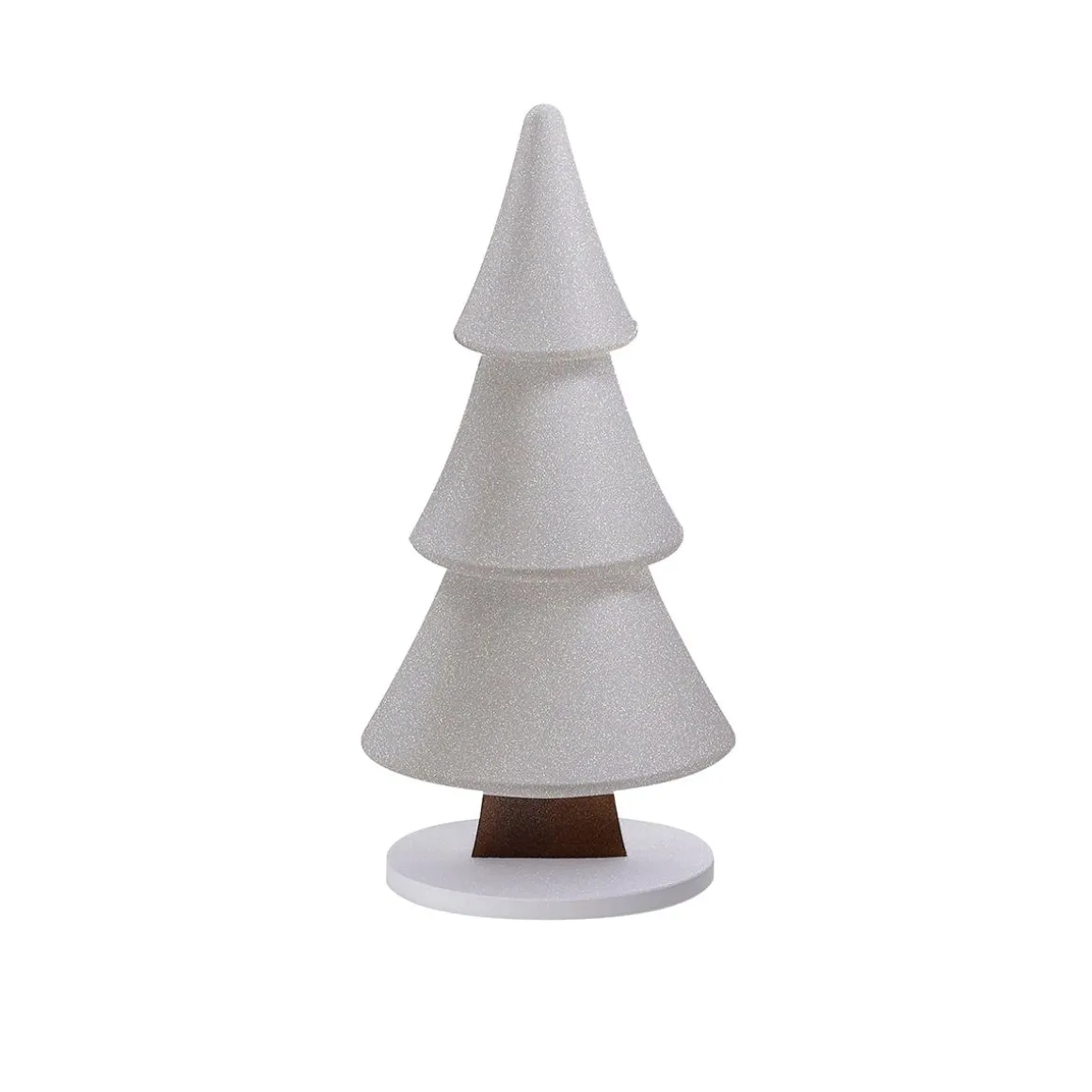 Soporte De Abeto De Nieve Con Purpurina 17 X 34 Cm Plata