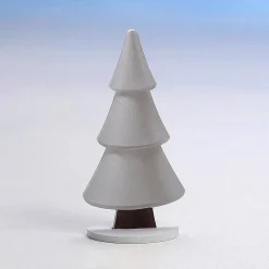 Soporte De Abeto De Nieve Con Purpurina 17 X 34 Cm Plata