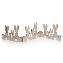 Soporte De Madera Deco Conejo Valla Marrón 80 Cm