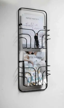 Soporte De Pared Para Folletos, 2 Compartimentos, Longitud 73 Cm