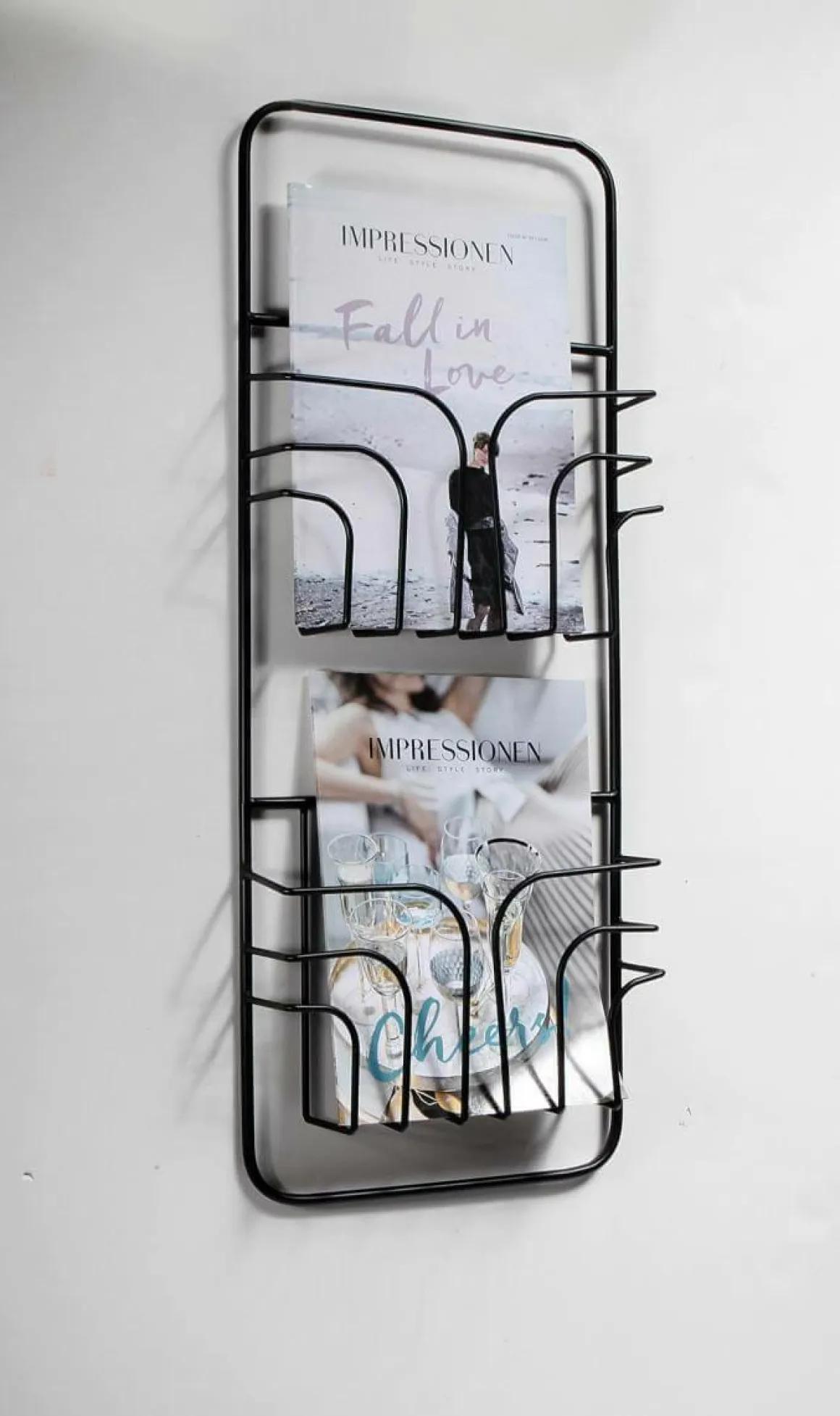 Soporte De Pared Para Folletos, 2 Compartimentos, Longitud 73 Cm