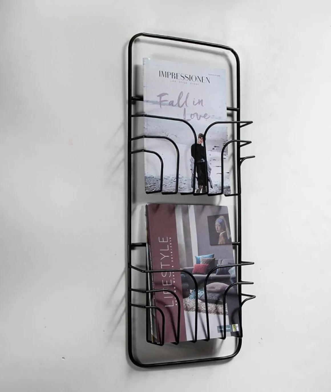 Soporte De Pared Para Folletos, 2 Compartimentos, Longitud 73 Cm