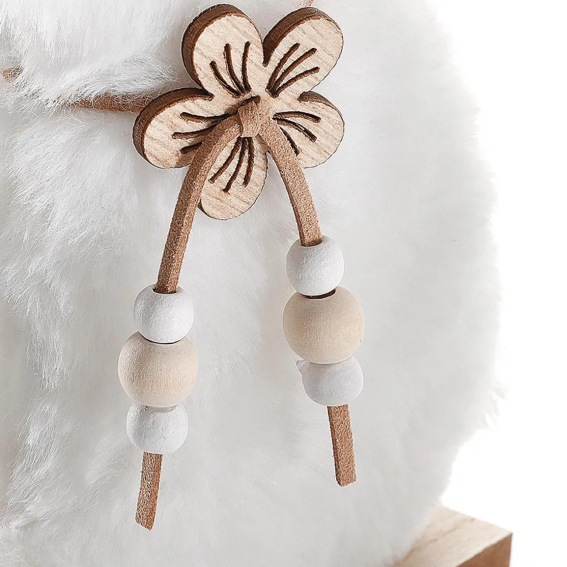 Soporte Para Conejo De Peluche Deco, Blanco, 21 Cm De Altura