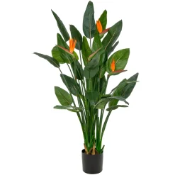 Strelizia Planta Artificial Con Flores En Maceta 150 Cm