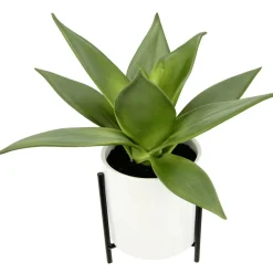 Suculenta Artificial En Maceta Blanca 27 Cm