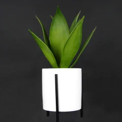 Suculenta Artificial En Maceta Blanca 27 Cm