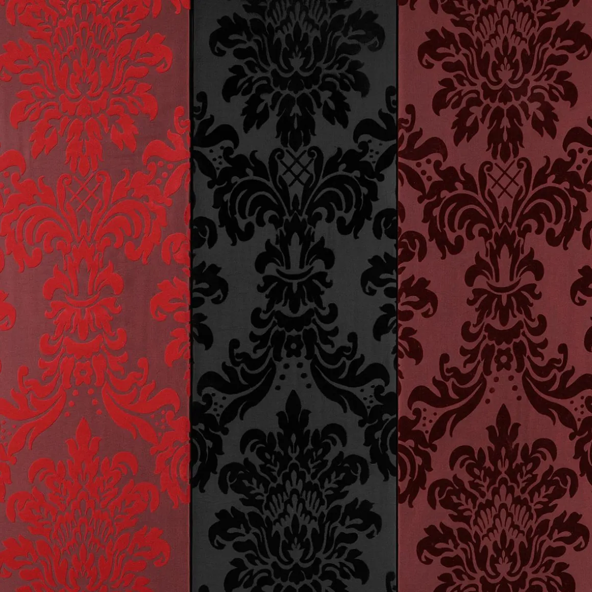 Tafetán Con Flocado De Terciopelo, Anchura: 145 Cm, Color Negro