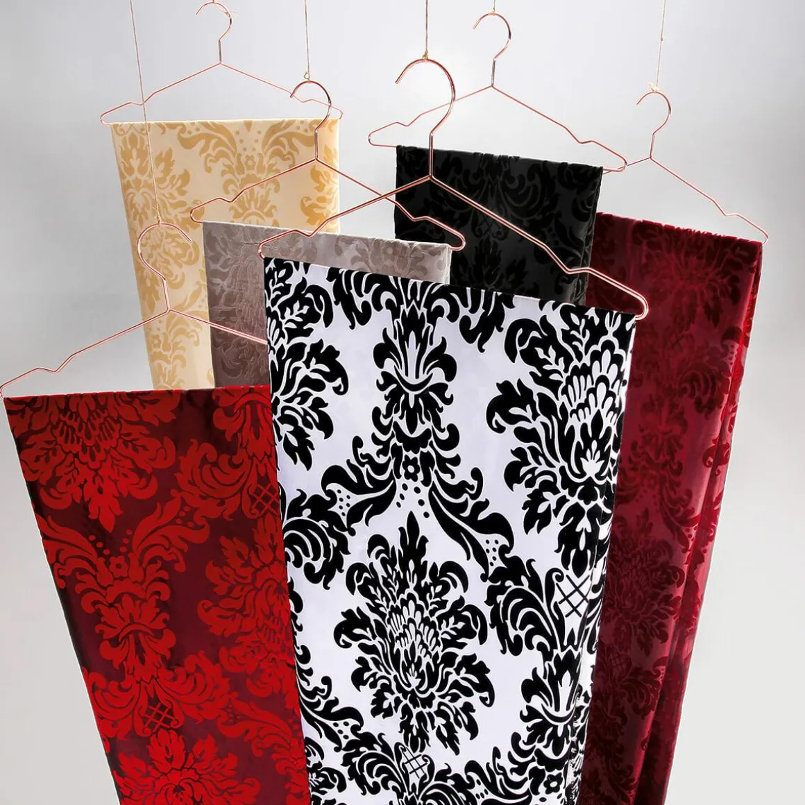 Tafetán Con Flocado De Terciopelo, Anchura: 145 Cm, Color Negro