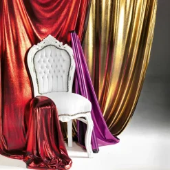 Tela Brillante Jersey De Papel De Aluminio Roja, Anchura: 110 Cm