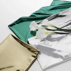 Tela Brillante Jersey De Papel De Aluminio Oro, Anchura 110 Cm