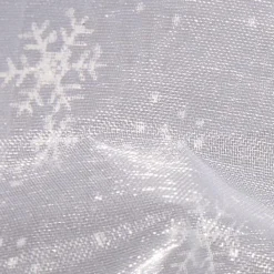 Tela De Organza Copos De Nieve Blanco Anchura 150 Cm