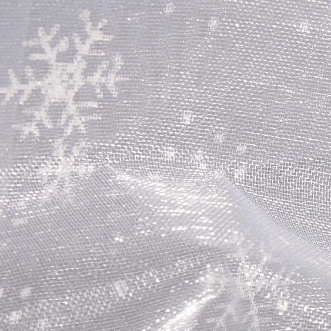 Tela De Organza Copos De Nieve Blanco Anchura 150 Cm