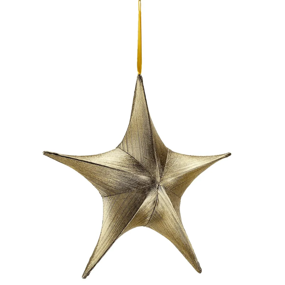 Tela Decorativa Estrella Plegable Oro Negro Con Cremallera, 40 Cm