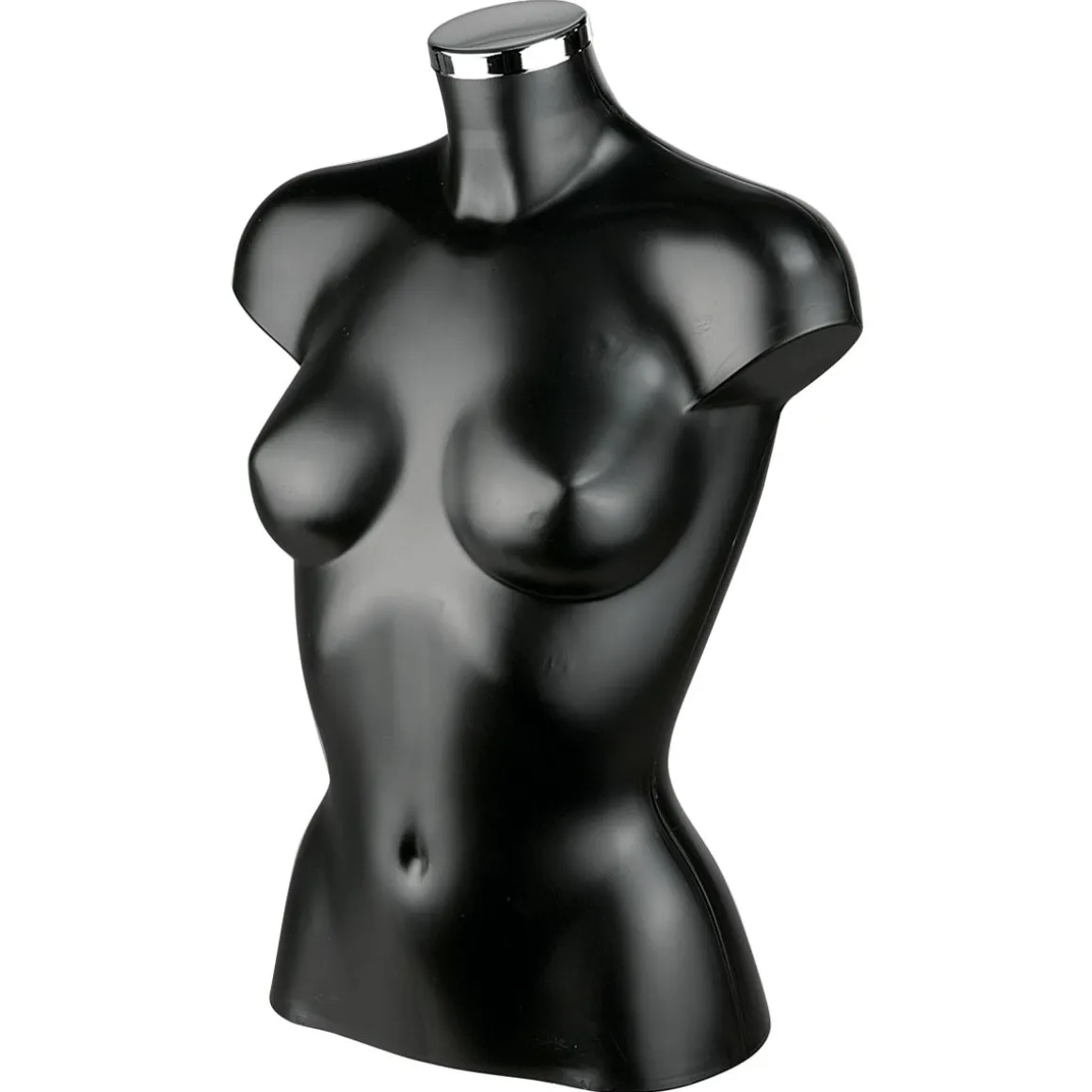 Torso De Plástico Señora 62 Cm, Negro
