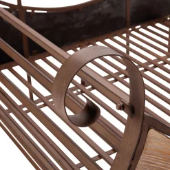 Trineo Decorativo Rústico Vintage Marrón 166 X 109 X 111 Cm Madera Y Metal