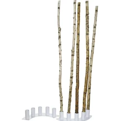 Troncos De Abedul Decorativos, 170 Cm, 5 Piezas