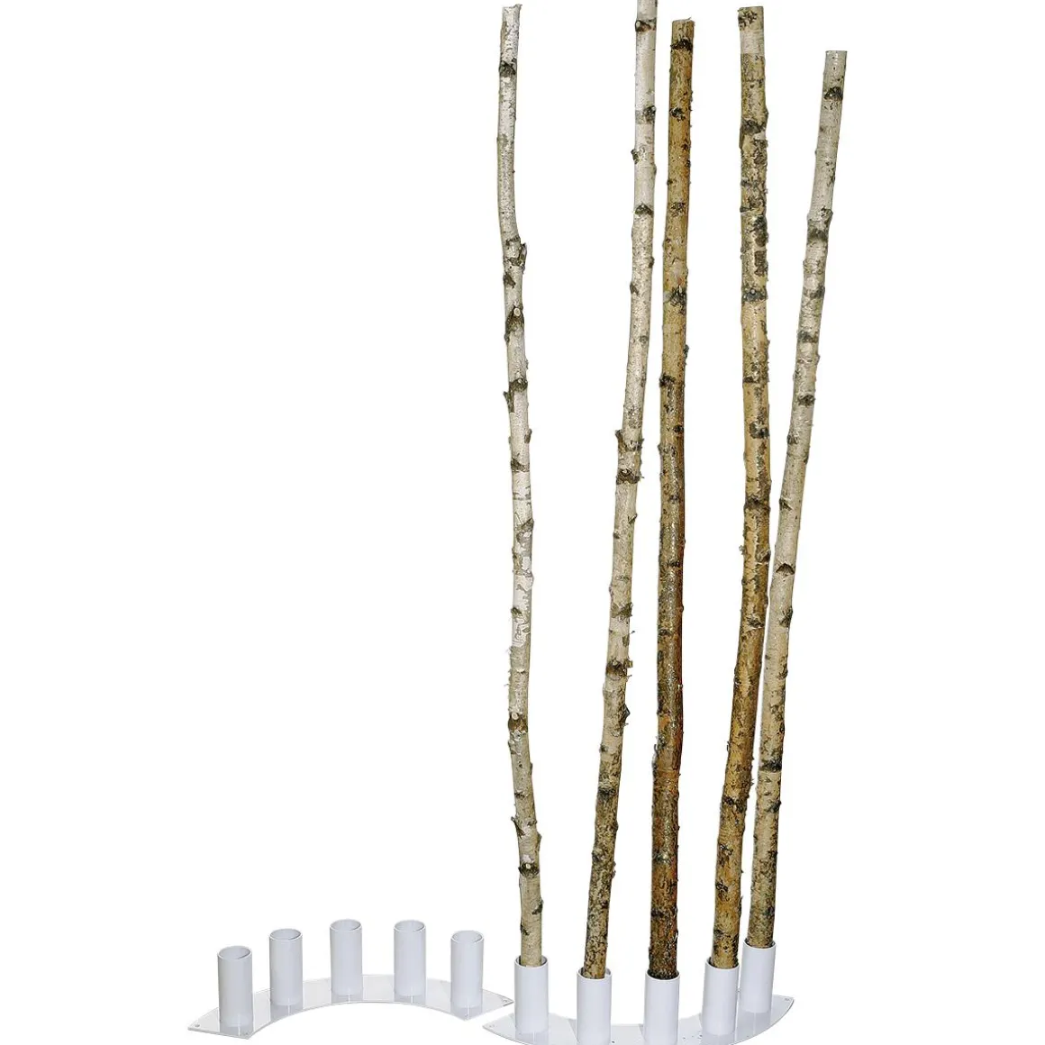 Troncos De Abedul Decorativos, 170 Cm, 5 Piezas