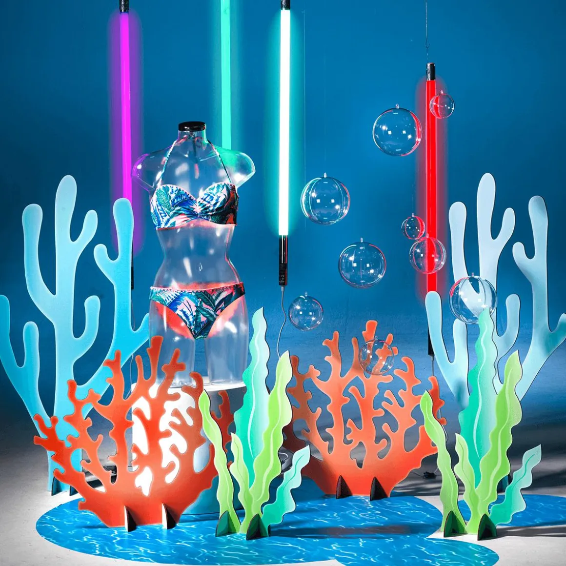 Tubo De Neón 105 Cm, Azul