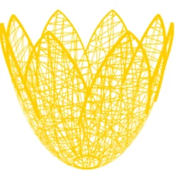 Tulipán 3D Amarillo De Malla De Fibra 102 X 100 Cm