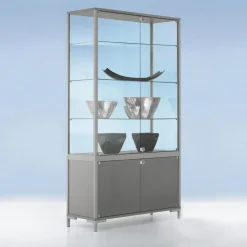 Vitrina Con Compartimento Cerrado, 186 X 100 X 40 Cm