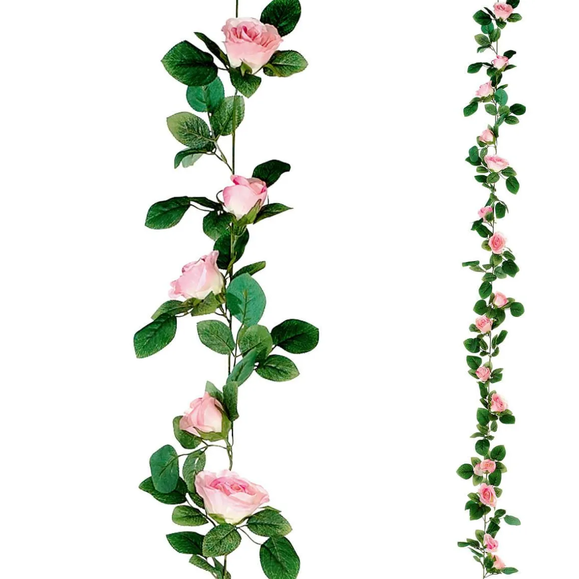 Zarcillo De Rosas Artificial 180 Cm, Color Rosa